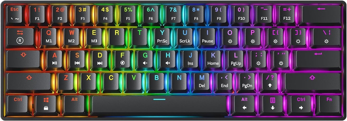 GK61 v3 - 60% Hotswap Mechanical Keyboard - US Layout - Mechanical Switches